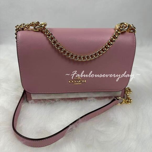 Coach Klare Crossbody Bag In Signature Canvas & Leather/Gold/Carnation CV978 - Picture 1 of 13